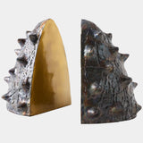 Biomorphic Bookends, Bronze/Brass