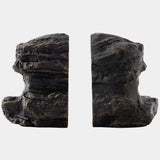 Rock Bookends, Bronze/Brass