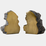 Rock Bookends, Bronze/Brass