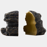 Rock Bookends, Bronze/Brass