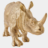 Rhino Sculpture, Brass