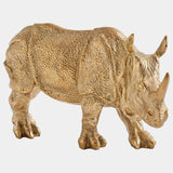 Rhino Sculpture, Brass
