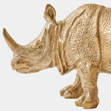 Rhino Sculpture, Brass