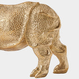 Rhino Sculpture, Brass