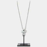 Gemsbok Skull Sculpture, Matte White