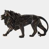 Prowling Lion Sculpture, Bronze