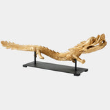 Dragon Sculpture on Stand, Gold Leaf