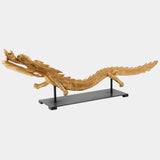 Dragon Sculpture on Stand, Gold Leaf