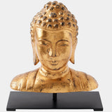 Buddha Sculpture, Antique Gold