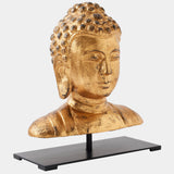 Buddha Sculpture, Antique Gold