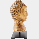 Buddha Sculpture, Antique Gold