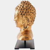 Buddha Sculpture, Antique Gold