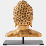 Buddha Sculpture, Antique Gold