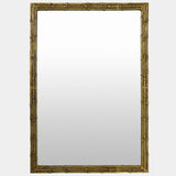Bamboo Framed Mirror, Brass