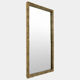Bamboo Framed Mirror, Brass