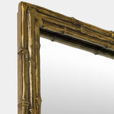Bamboo Framed Mirror, Brass