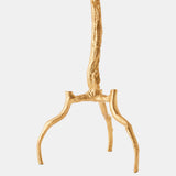 3 Legged Twig Table, Gold Leaf