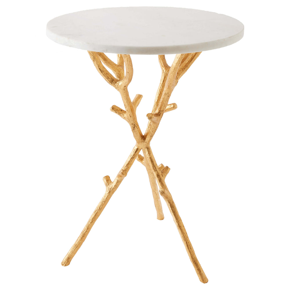 Coral Tripod Side Table, Gold