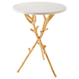 Coral Tripod Side Table, Gold