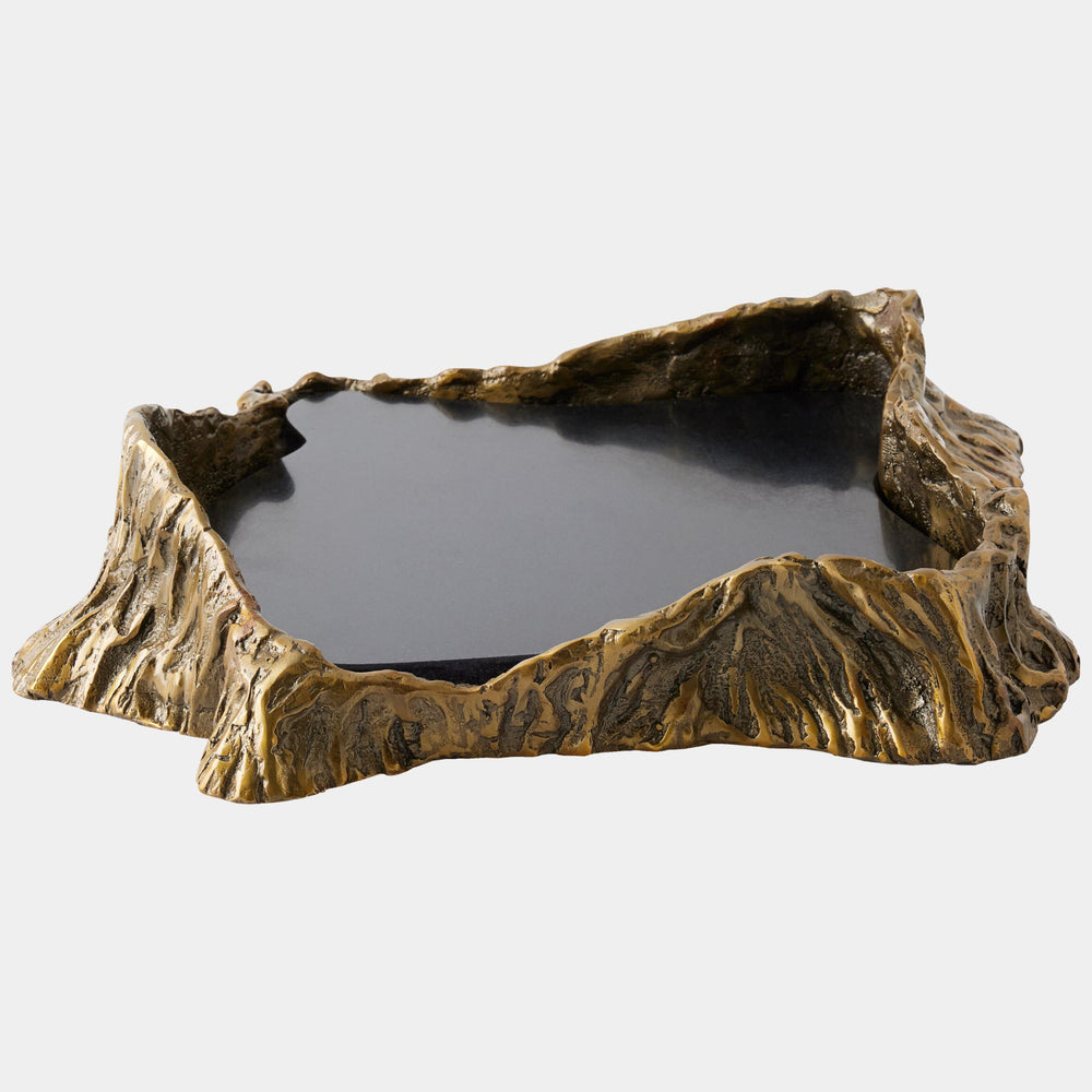 Sequoia Tray, Brass/Black
