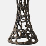 Filamento Side Table, Bronze/Black Marble