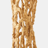 Filamento Side Table, Gold Leaf/White Marble