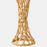 Filamento Side Table, Gold Leaf/White Marble