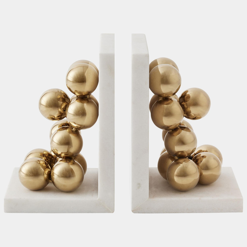 Sphere Bookends, Brass