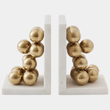 Sphere Bookends, Brass