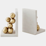 Sphere Bookends, Brass