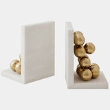 Sphere Bookends, Brass