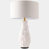 Vasher Chiseled Lamp, White