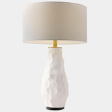 Vasher Chiseled Lamp, White