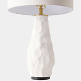 Vasher Chiseled Lamp, White
