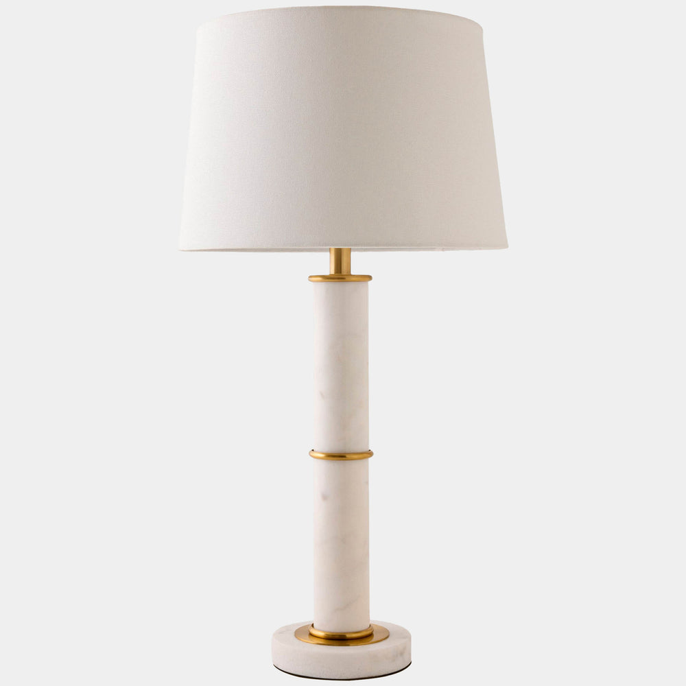 Column Lamp, White Marble