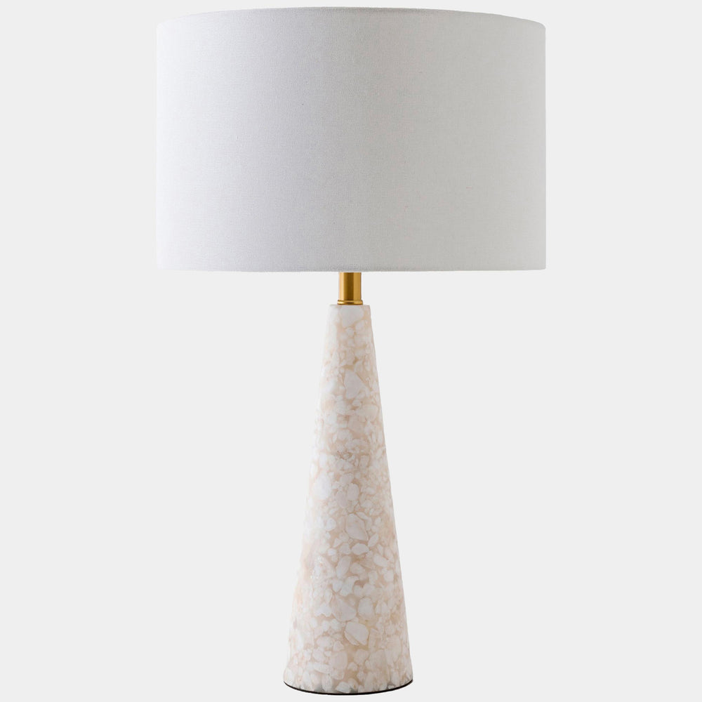Mosaic Marble Lamp, White
