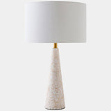 Mosaic Marble Lamp, White