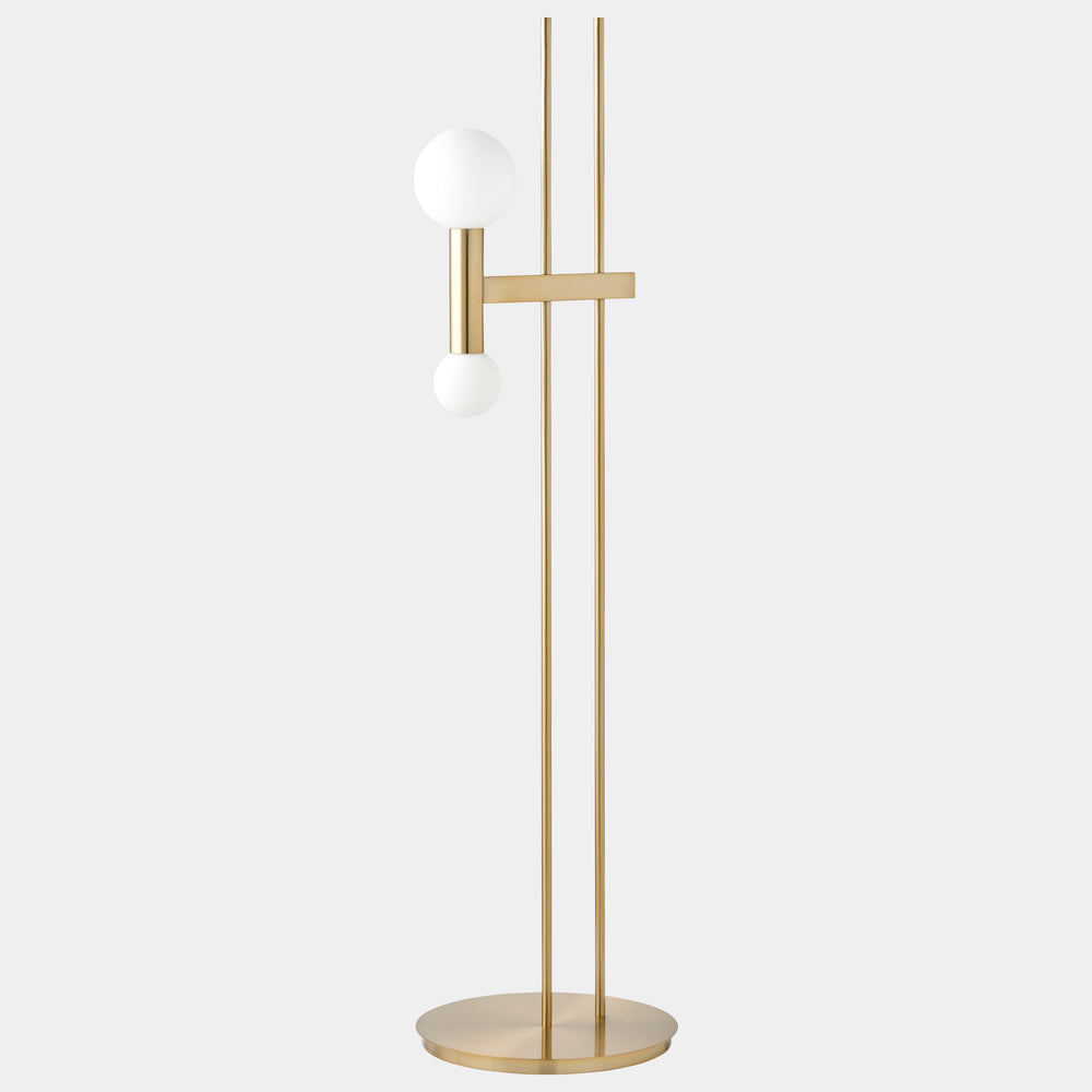Barack Modern Global Floor Lamp, Brass
