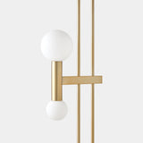 Barack Modern Global Floor Lamp, Brass