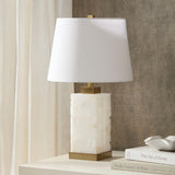 Kasia Square Lamp, Alabaster