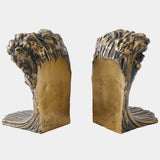Wave Bookends, Bronze
