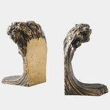 Wave Bookends, Bronze