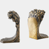 Wave Bookends, Bronze