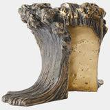 Wave Bookends, Bronze