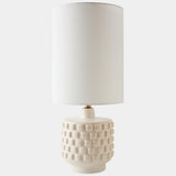 Otto Carved Lamp, Beige