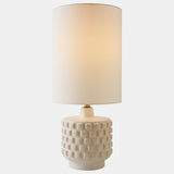Otto Carved Lamp, Beige