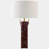 Rory Marble Column Lamp, Red