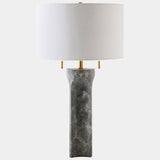 Rory Marble Column Lamp, Gray