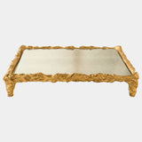 Marcello Chiseled Tray, Gold Leaf