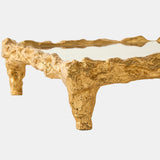 Marcello Chiseled Tray, Gold Leaf
